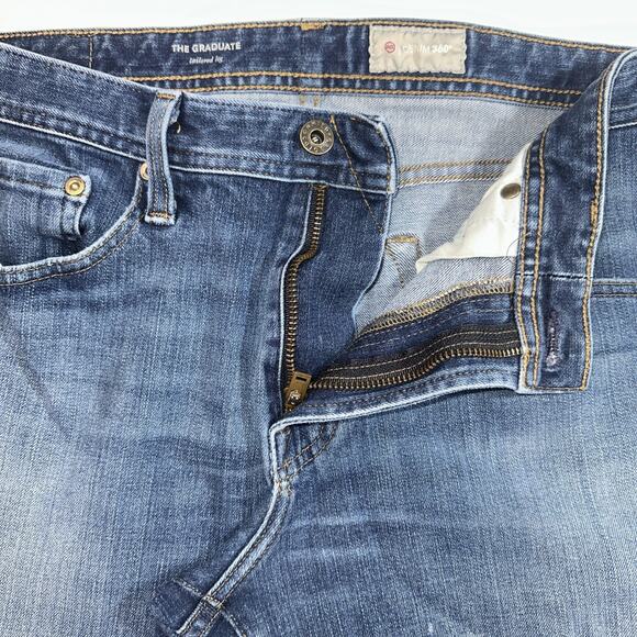 AG The Graduate Jeans Men 34x34 (34x30) Tailored Leg Blue 360 Denim Made In USA - Picture 2 of 8